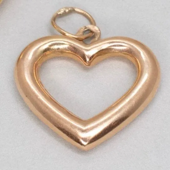 14K Vintage Heart Charms