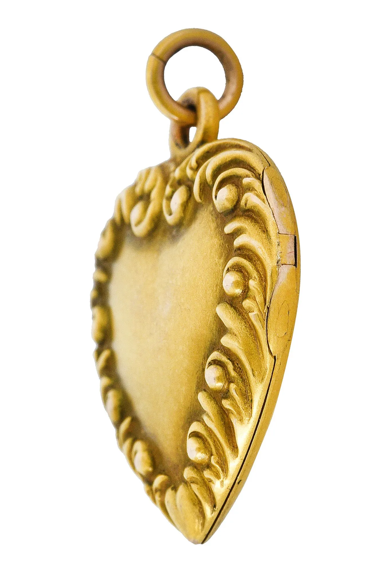 1900 Victorian 14 Karat Gold Heart Locket Pendant