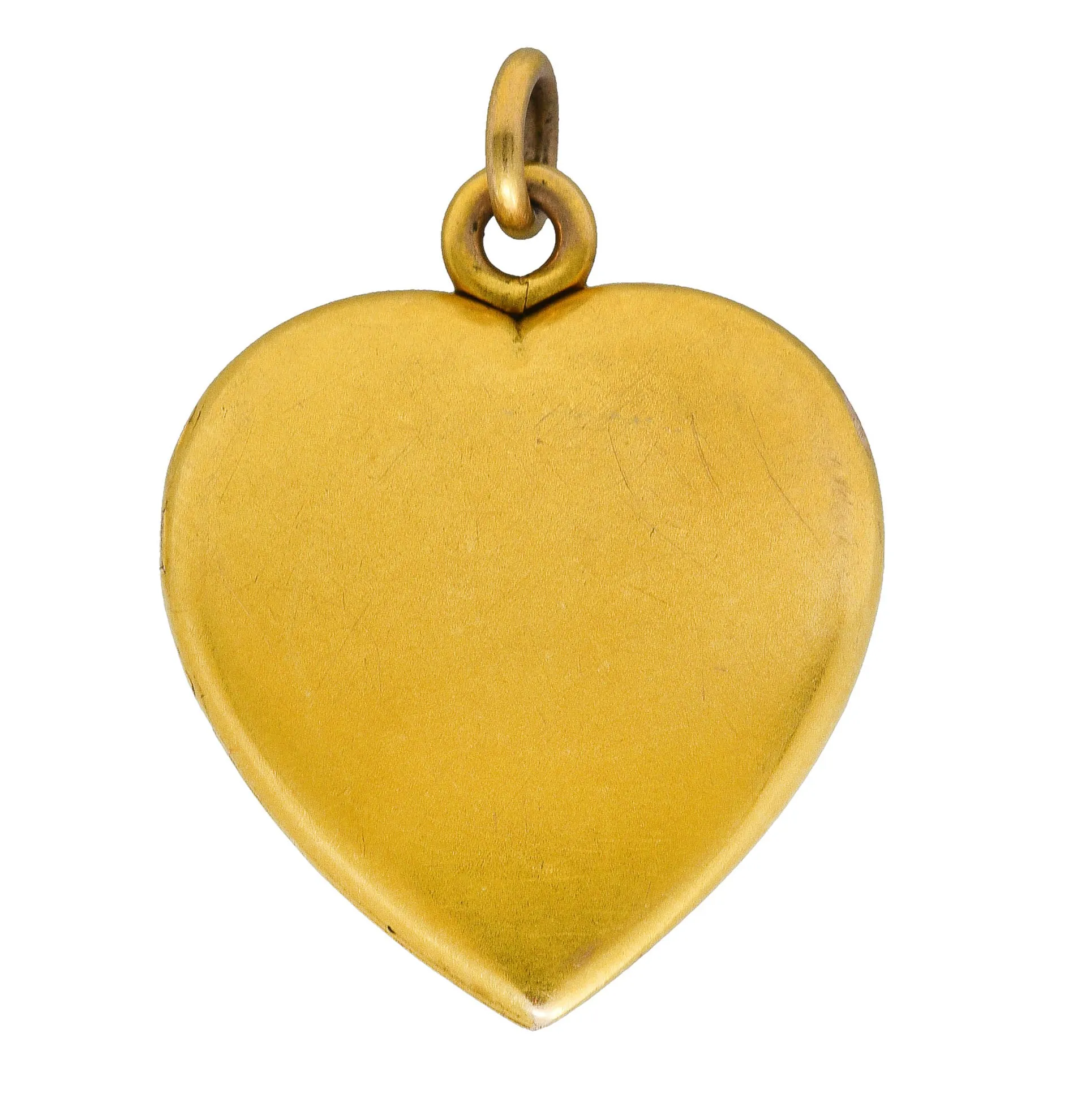 1900 Victorian 14 Karat Gold Heart Locket Pendant