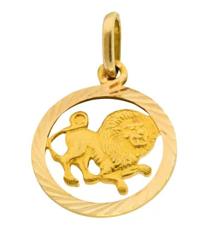 1970's 18 Karat Yellow Gold Leo Lion Zodiac Charm
