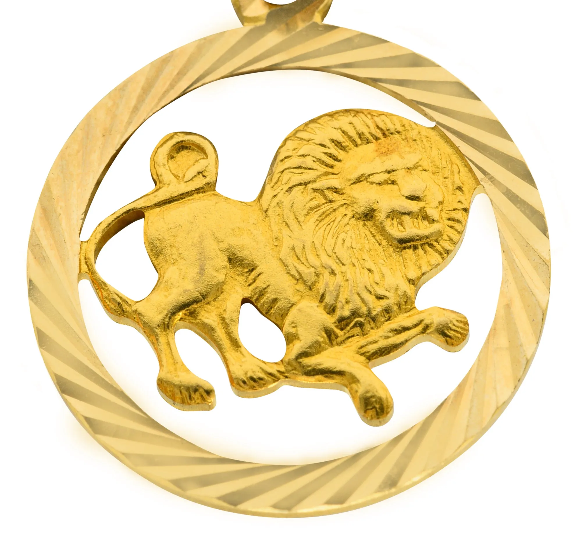 1970's 18 Karat Yellow Gold Leo Lion Zodiac Charm