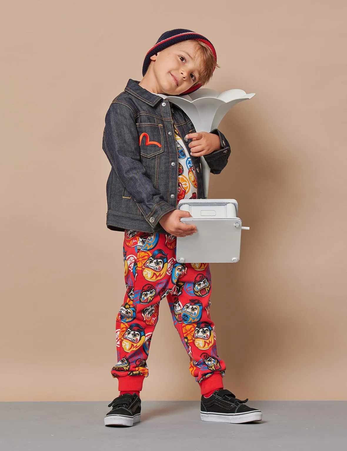 Allover Pompadour Daruma Print Sweatpants