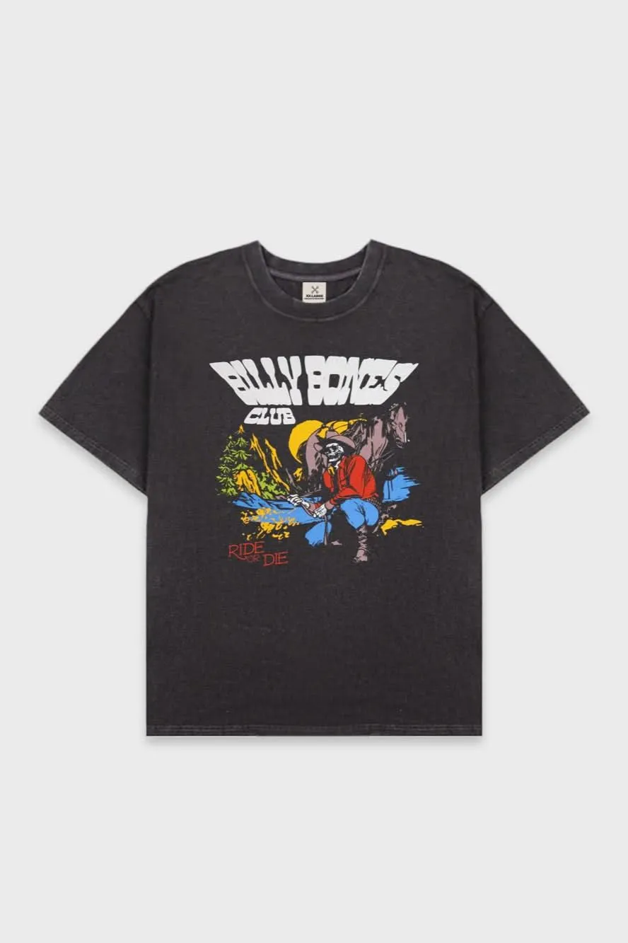 BILLY BONES CLUB BRONCO MOONLIGHT TEE - VINTAGE BLACK