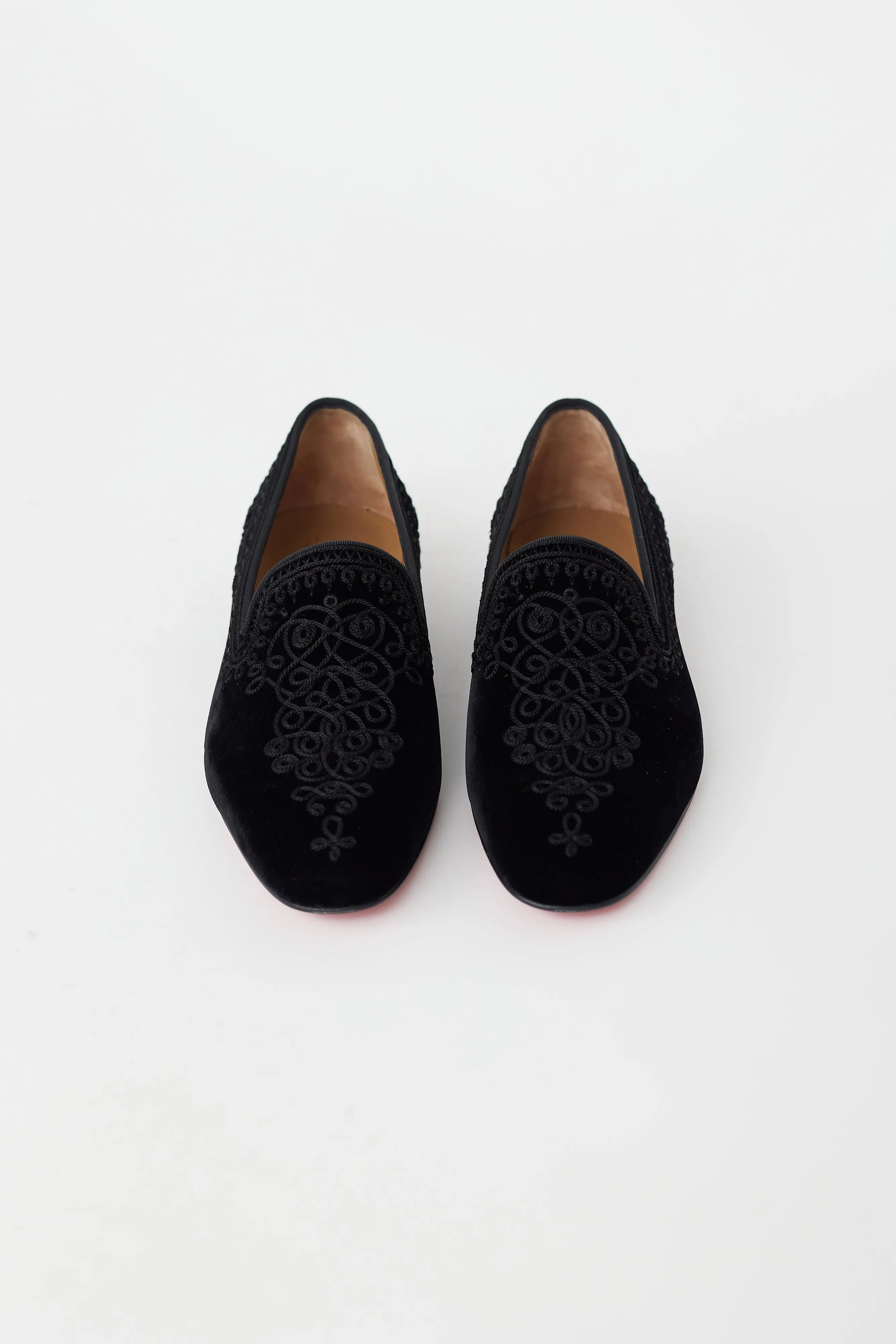 Black Velvet Mamounia Embroidered Loafer