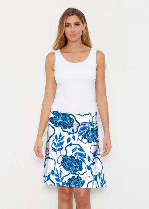 Clarrissa Navy (8138) ~ Silky Brenda Skirt 21 inch