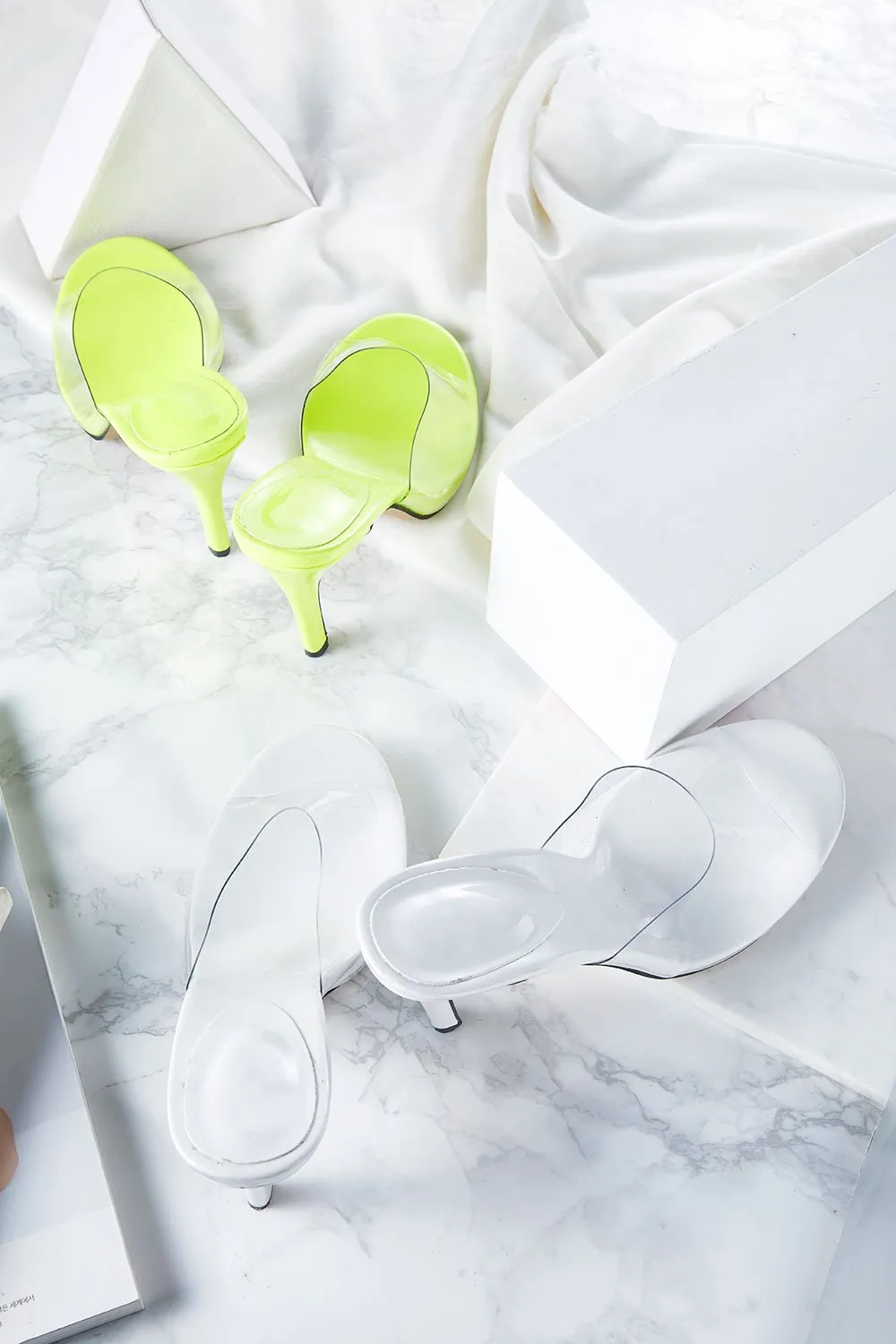 Clear Band Mule Heels