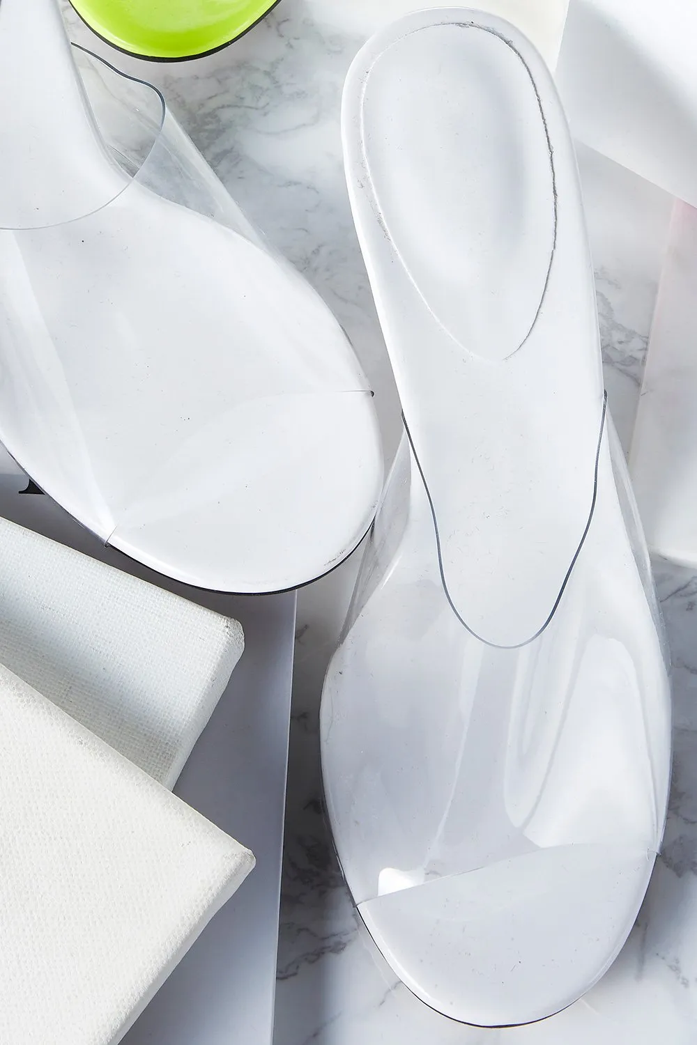 Clear Band Mule Heels