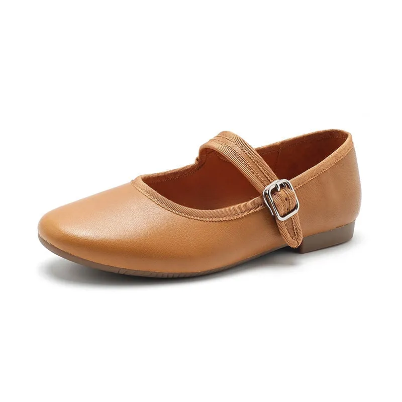 Dwarves Handmade Leather Womens Michaela Mary Jane Flats in 9 Colors