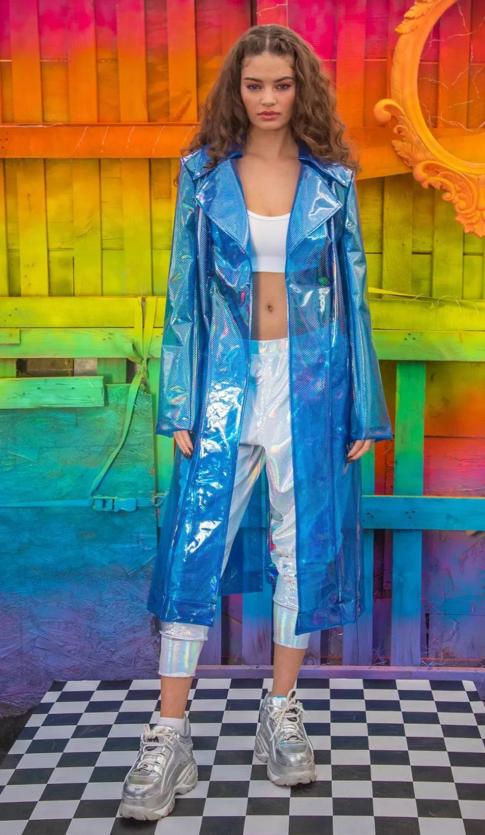 FE240 - Rubberized Vinyl Trench Coat