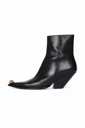 Gabriel Cowboy Boots Black Silver Gold