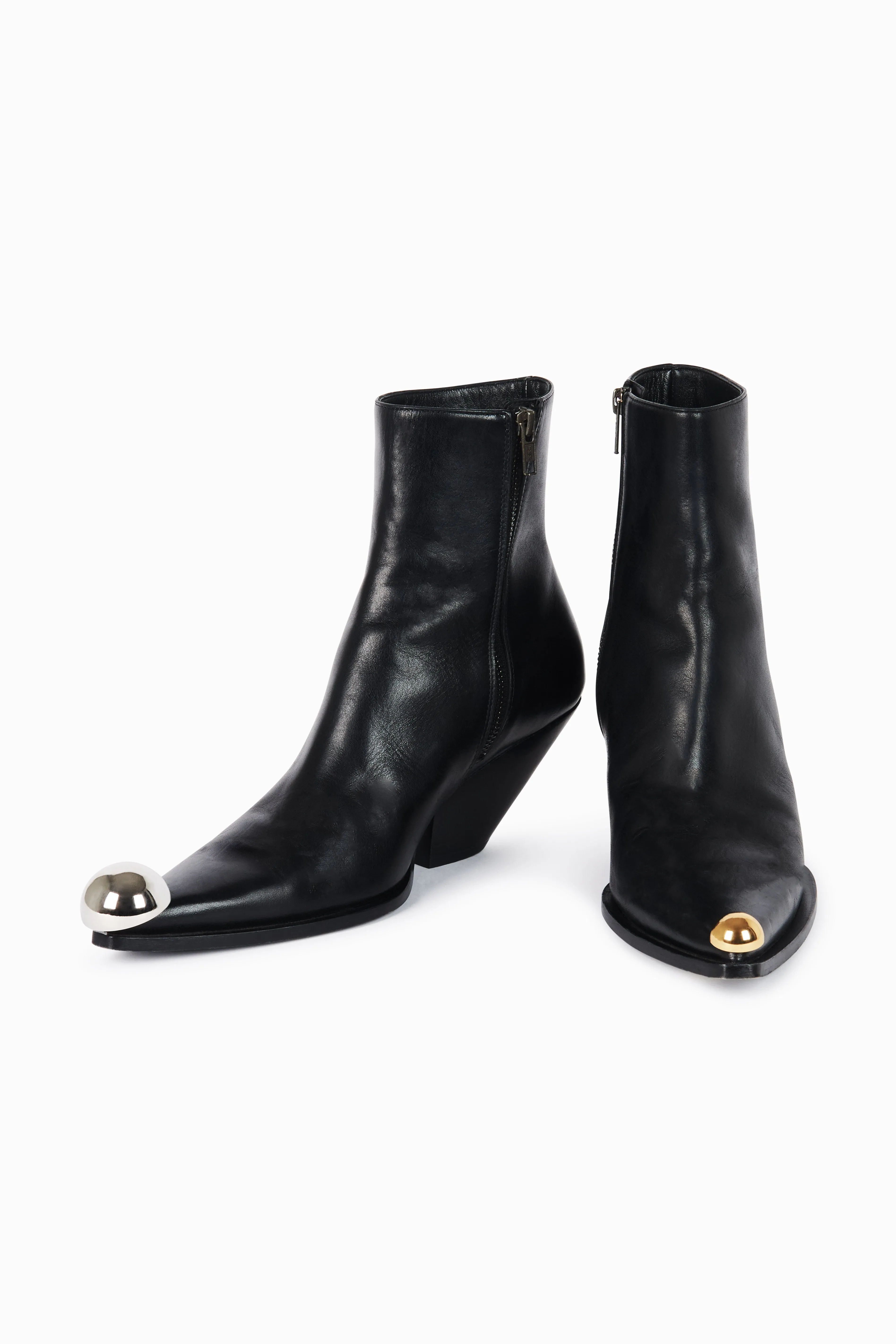 Gabriel Cowboy Boots Black Silver Gold