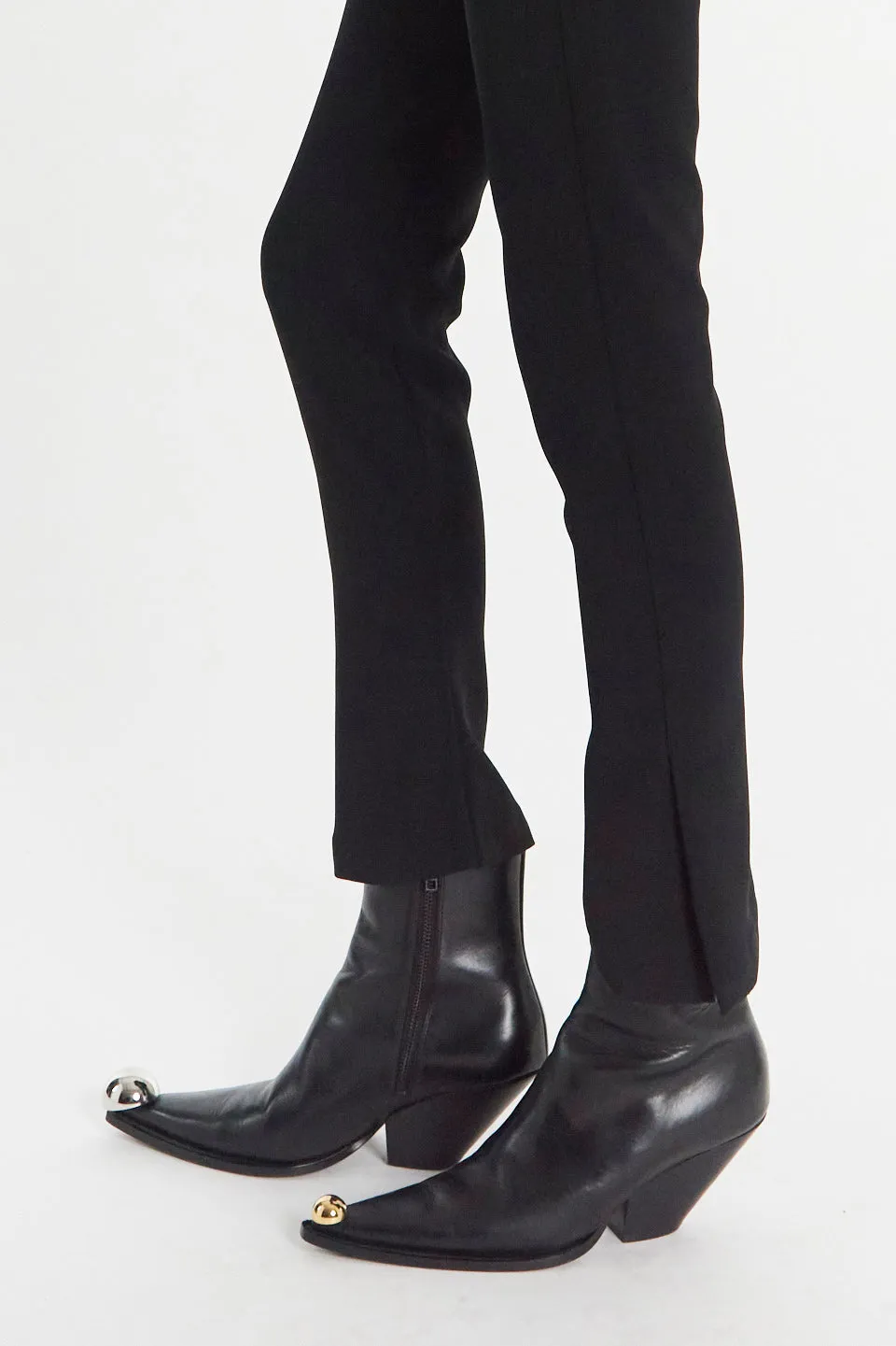 Gabriel Cowboy Boots Black Silver Gold