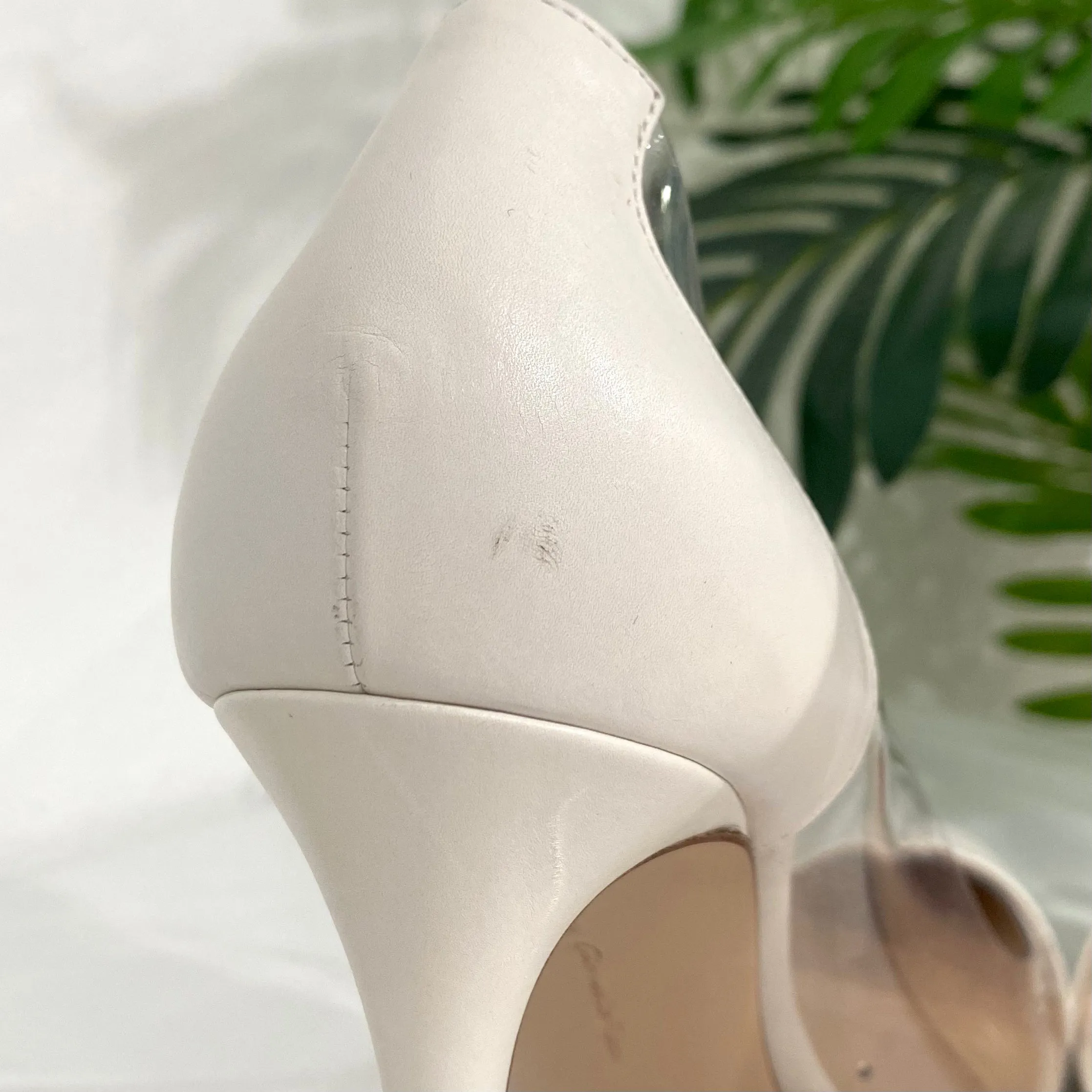 Gianvito Rossi White & Clear Plexi PVC Heels