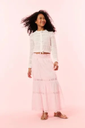 Girls Donella Cotton Lace-Trimmed Skirt