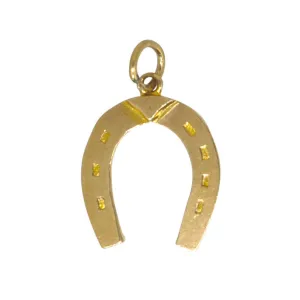 Gold Horse Shoe Charm