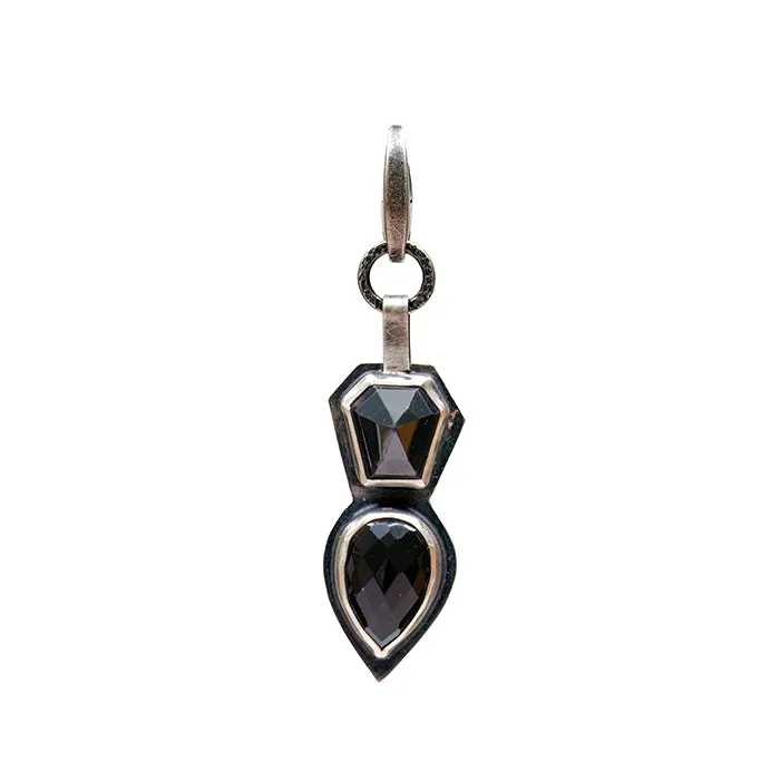 Hematite and Onyx Charm