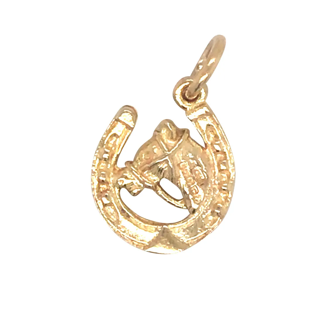 Horse Shoe & Horse Head Charm