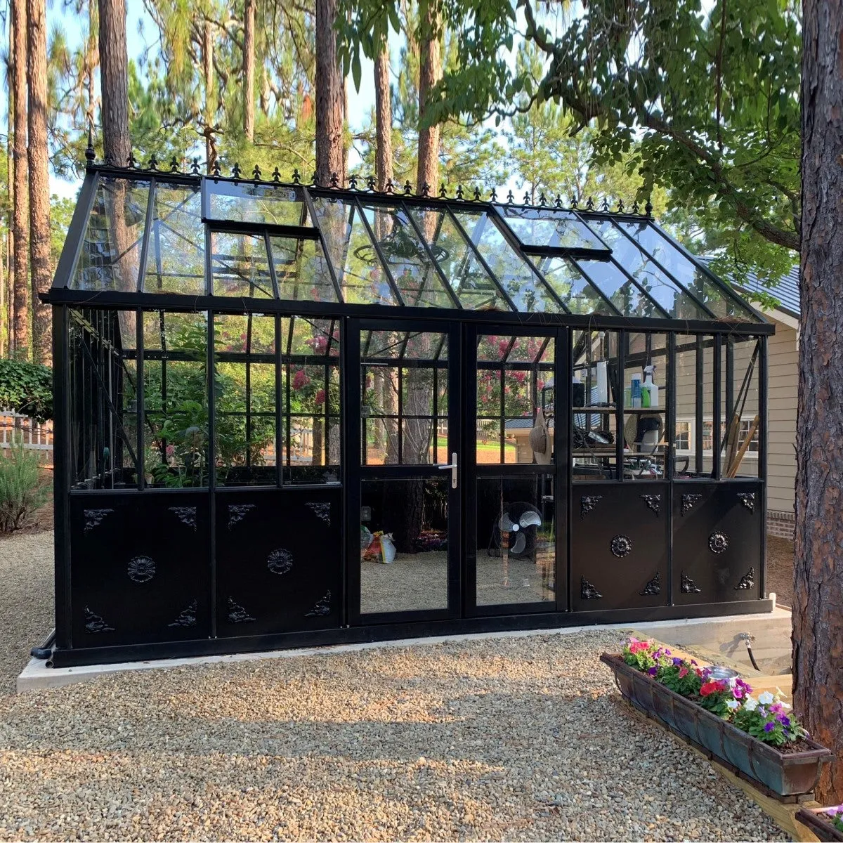 Janssens | 12x20x9 ft Retro Royal Victorian VI 46 Large Greenhouse Kit With 4mm Tempered Glass Glazing