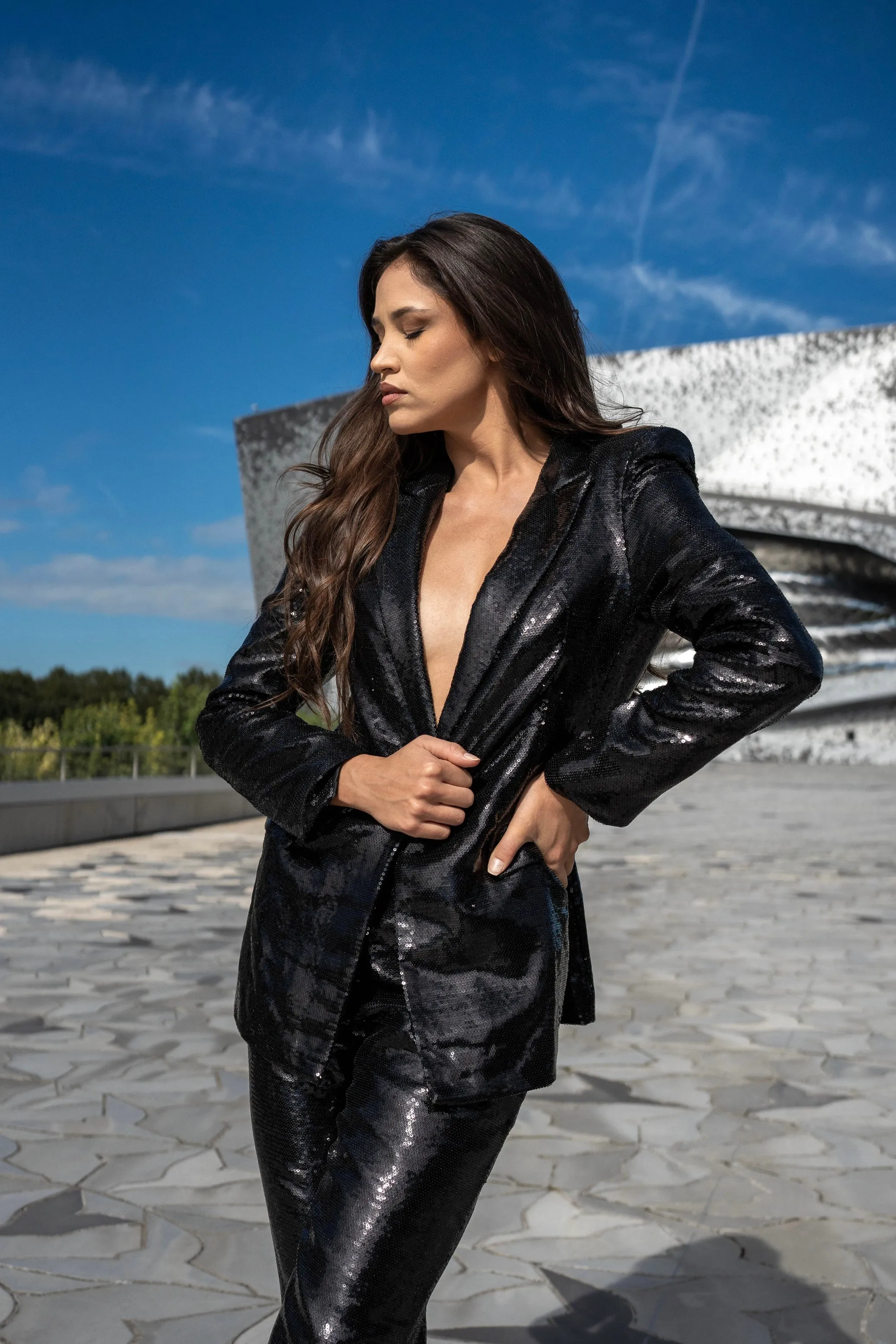 Leo Black Sequin Pants