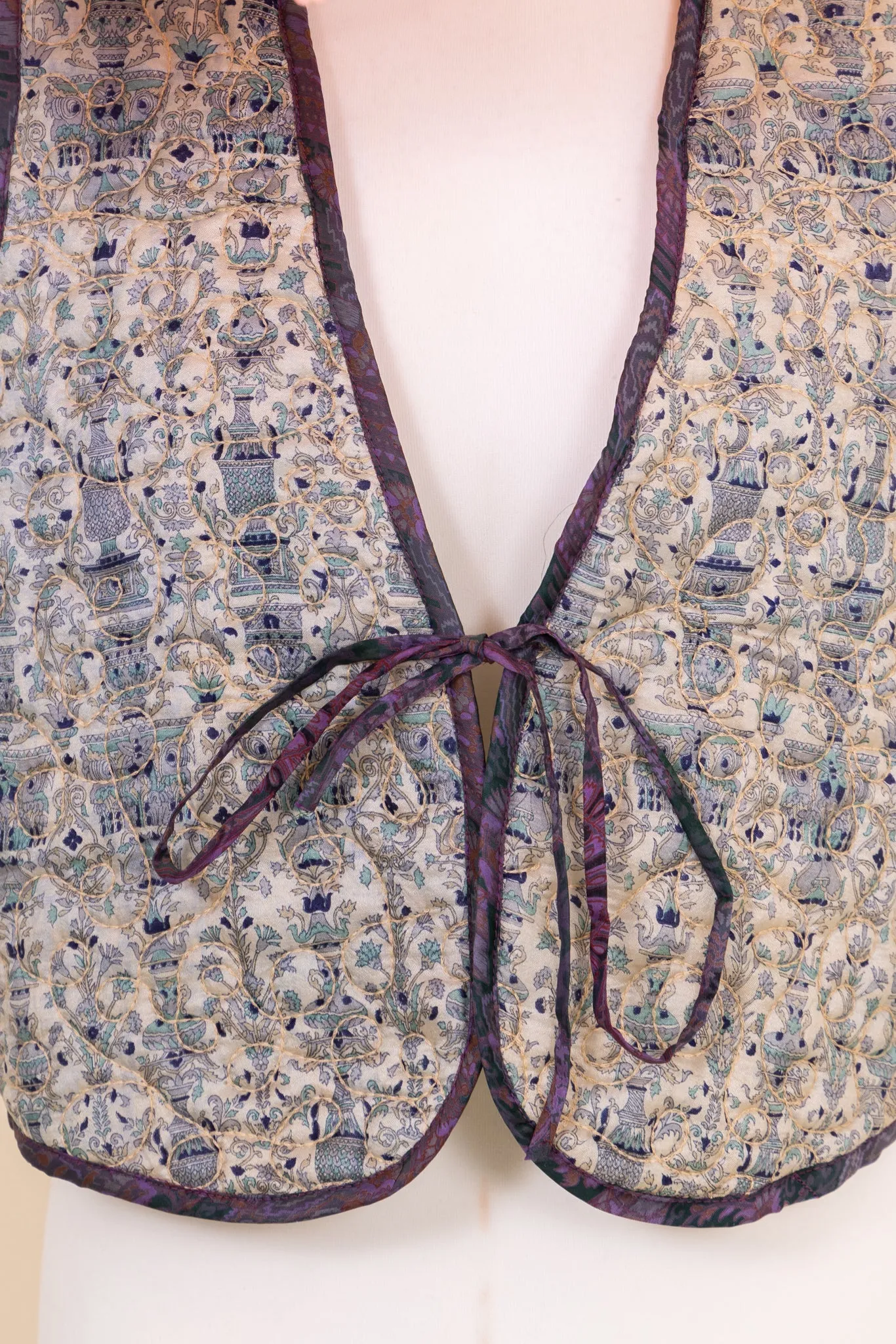 Melissa Silk Reversible Waistcoat - 017