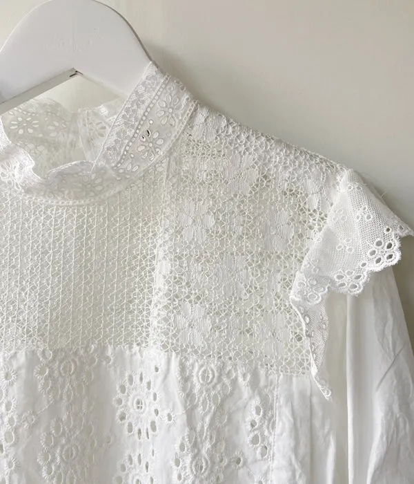 nowos/VICTORIAN BLOUSE(WHITE)