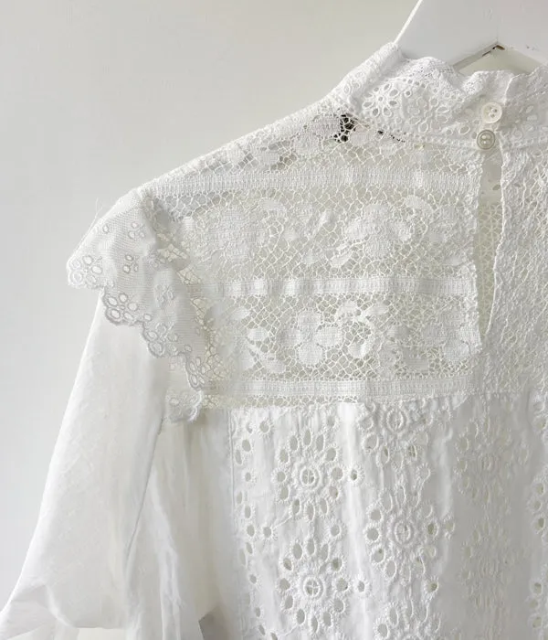 nowos/VICTORIAN BLOUSE(WHITE)