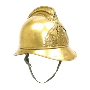 Original French WWI Adrian Pattern Brass Fire Helmet