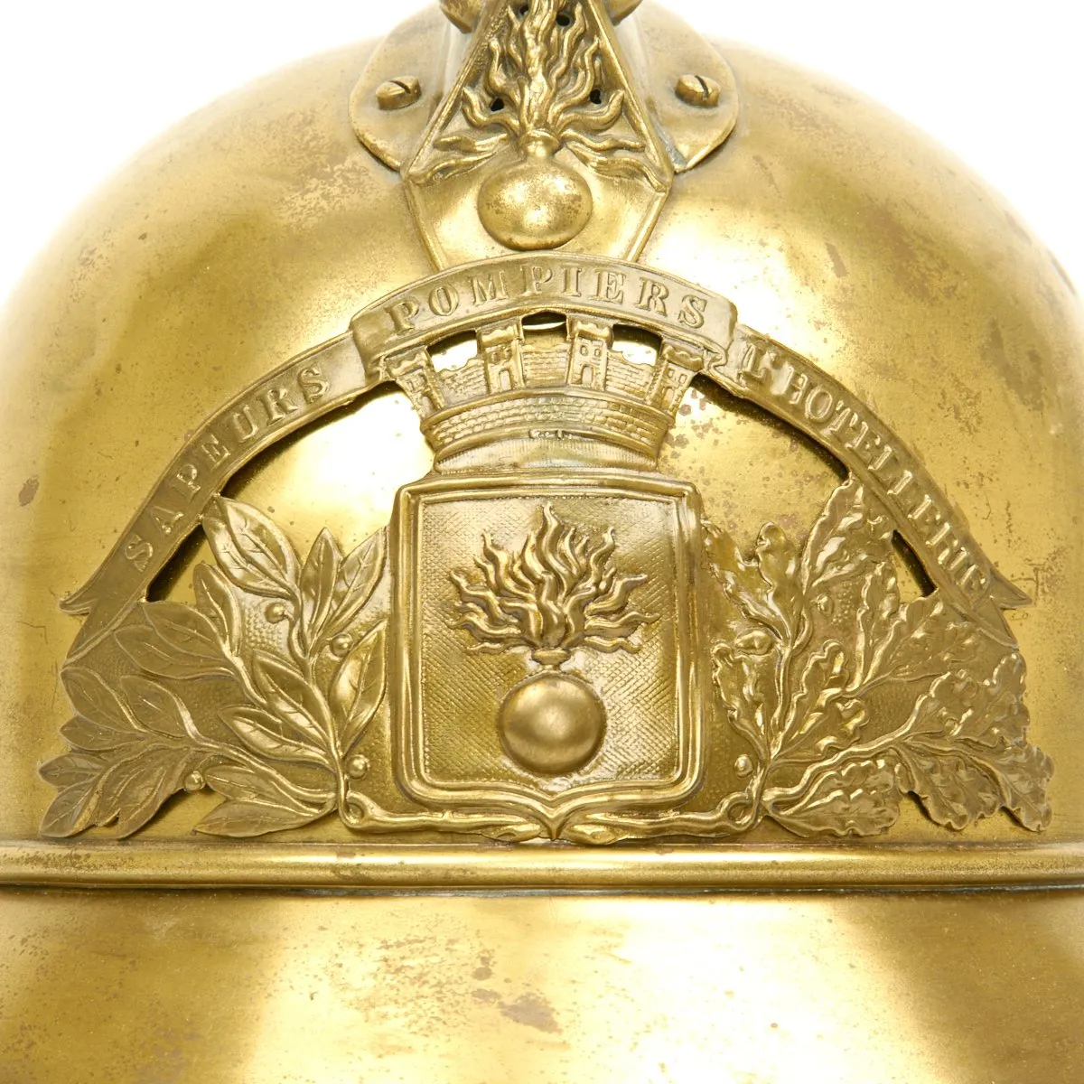 Original French WWI Adrian Pattern Brass Fire Helmet