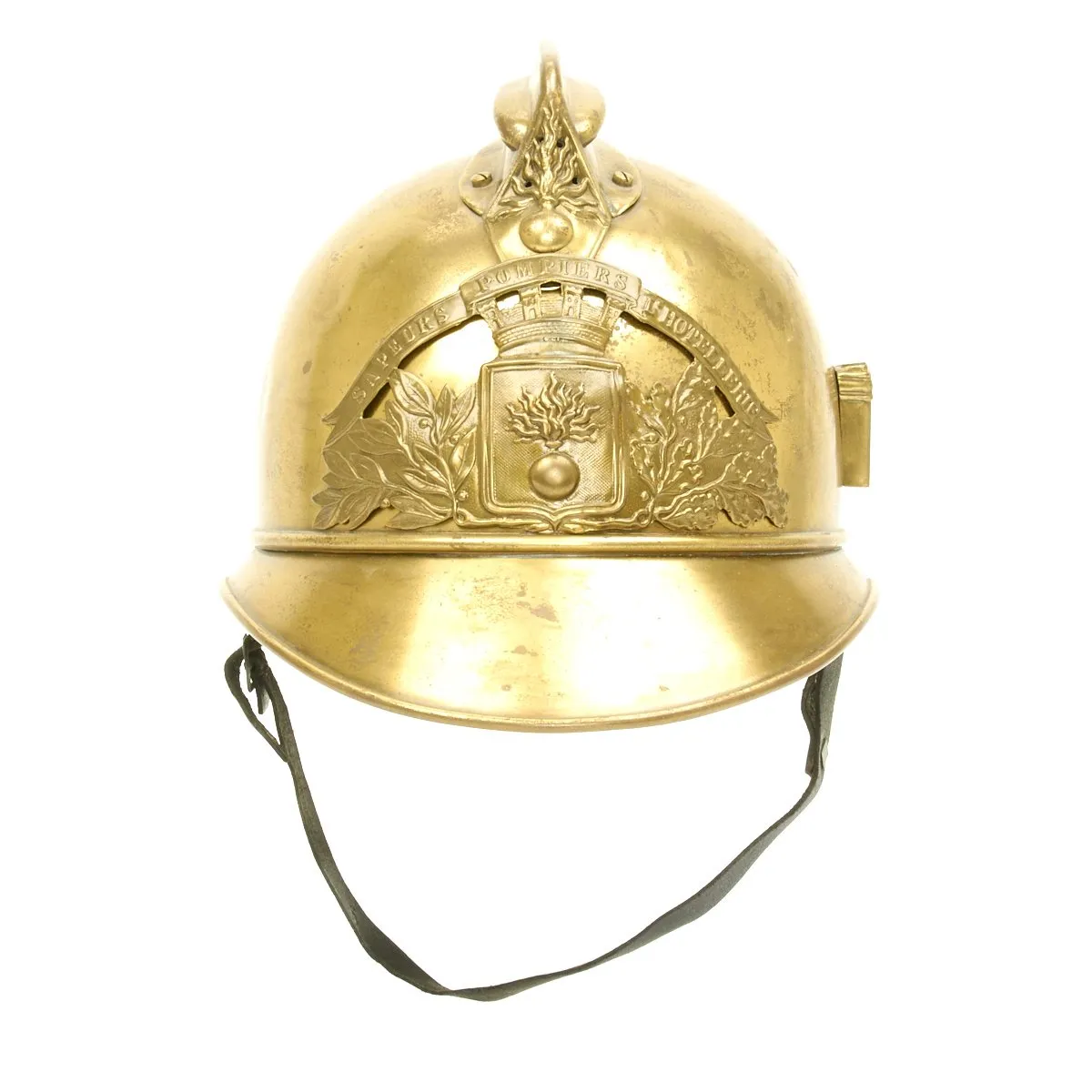 Original French WWI Adrian Pattern Brass Fire Helmet