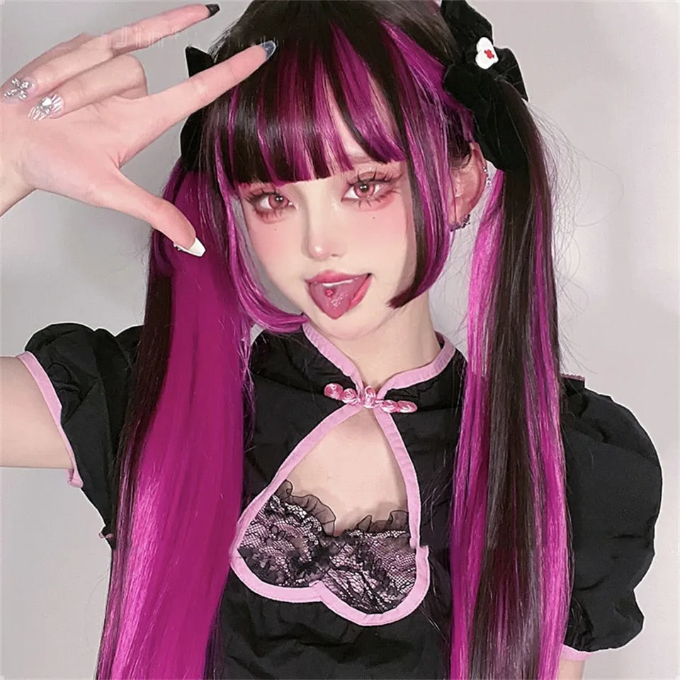 Pastel Goth Draculaura Wig