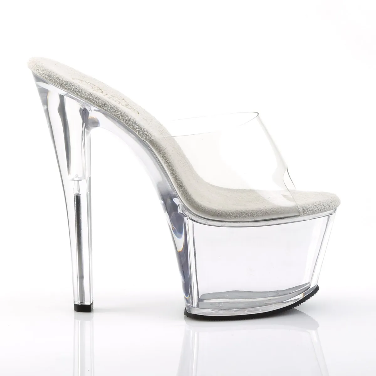 Pleaser Sky-301-Clear-Size 6-Clearance