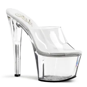 Pleaser Sky-301-Clear-Size 6-Clearance