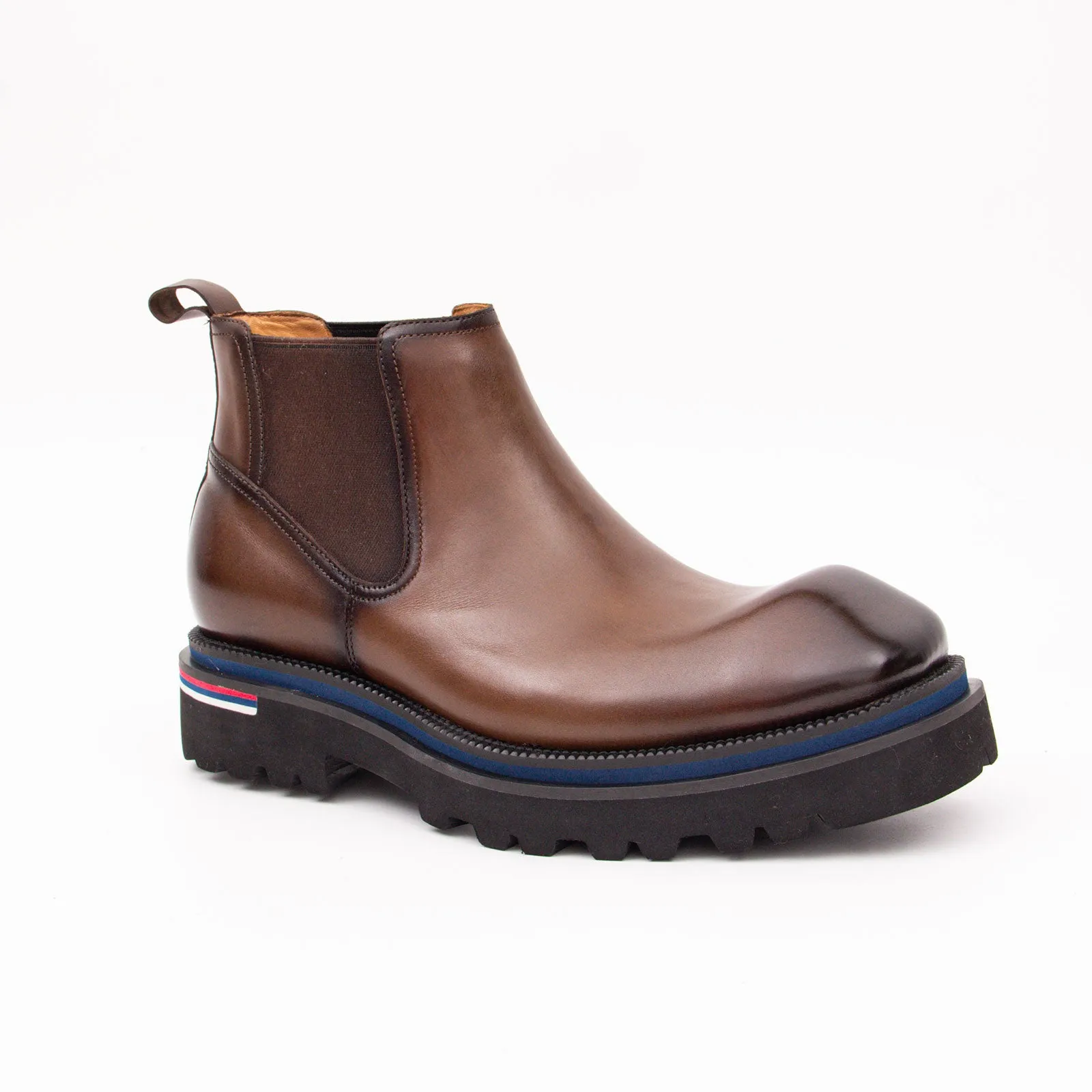 Premium Handcrafted Calfskin Chelsea Boots Brown