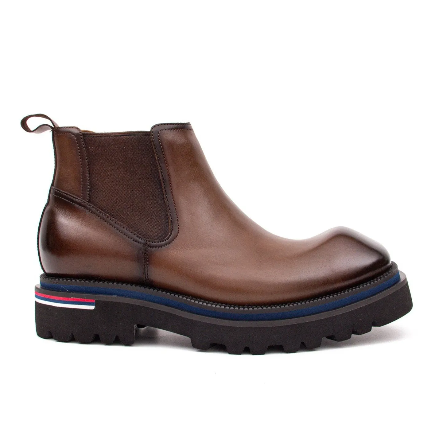 Premium Handcrafted Calfskin Chelsea Boots Brown