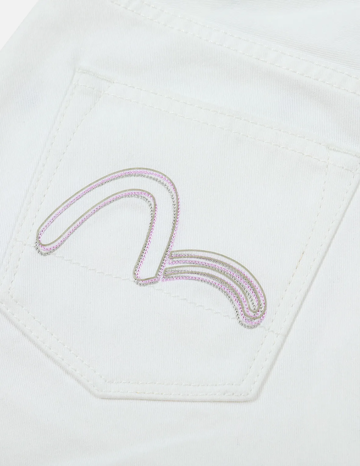 Seagull Embroidery Denim Shorts