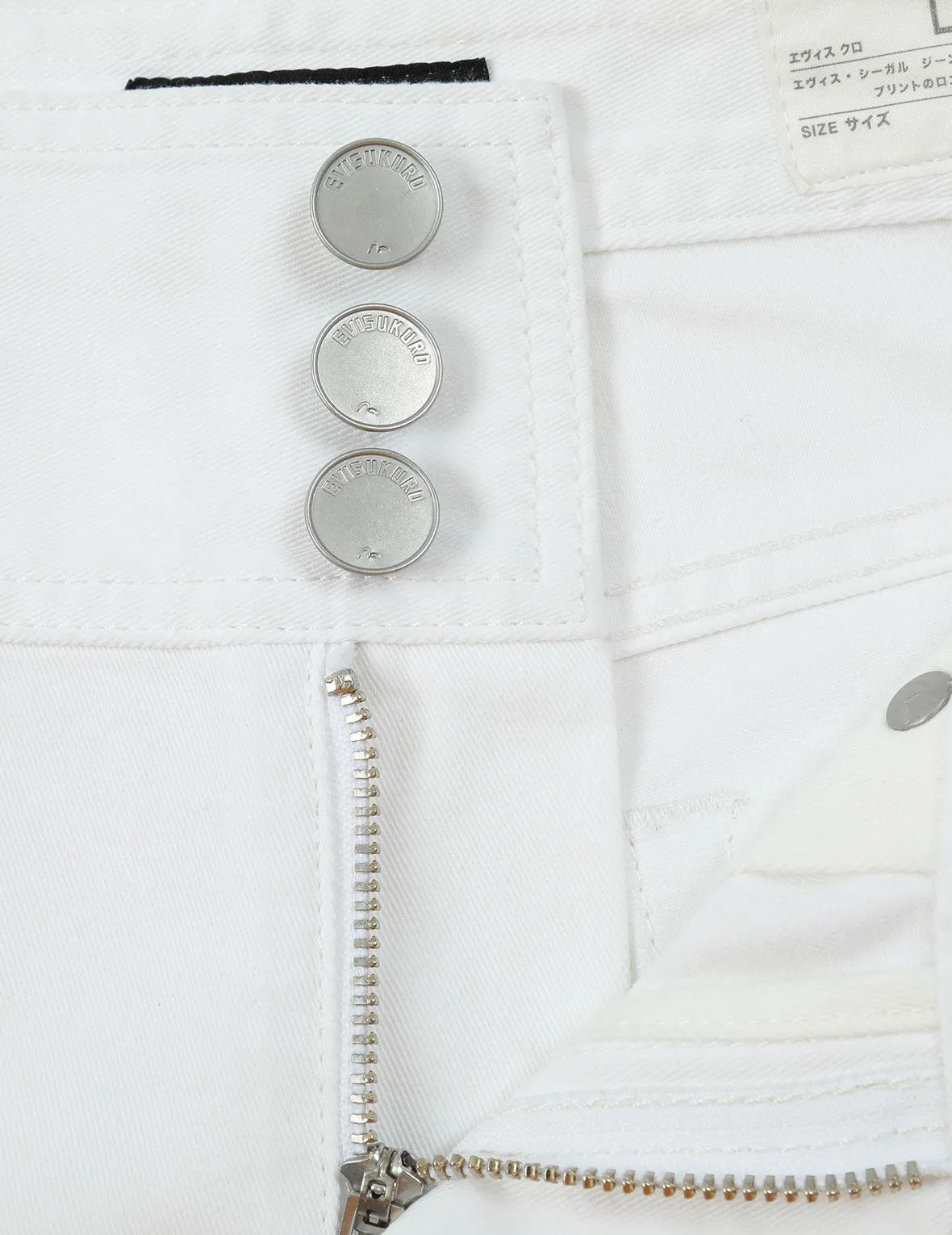 Seagull Embroidery Denim Shorts
