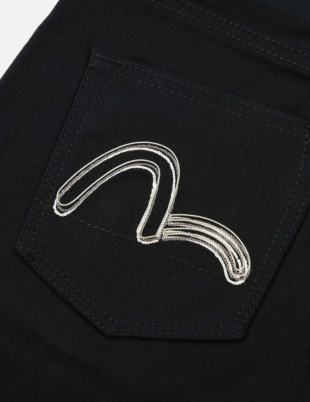 Seagull Embroidery Denim Shorts