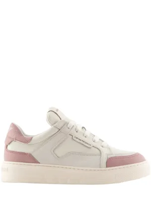 Sneakers in pelle con aquila sul back e dettagli a contrasto