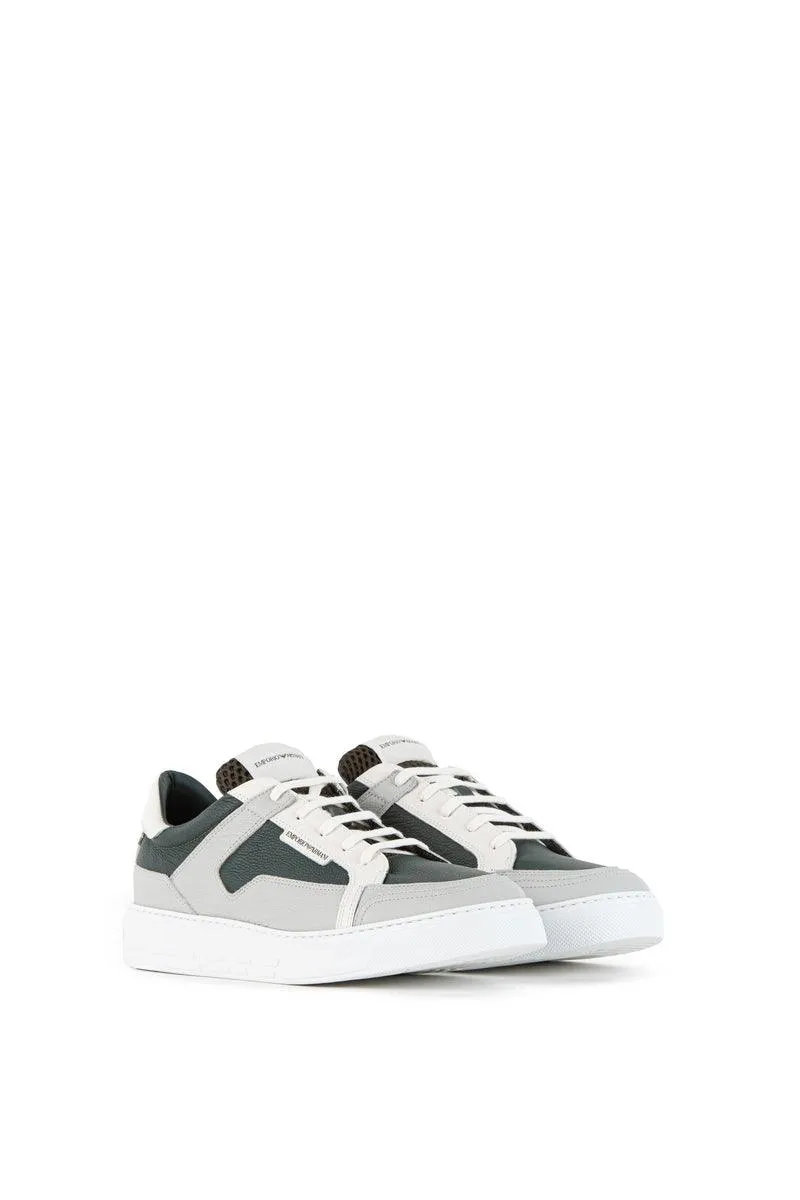 Sneakers in pelle martellata