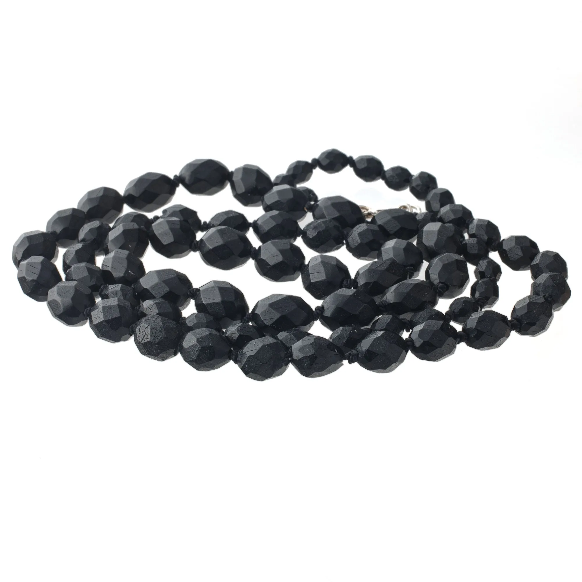 Victorian Vulcanite Necklace. 30.5 inches. j-nlvc541