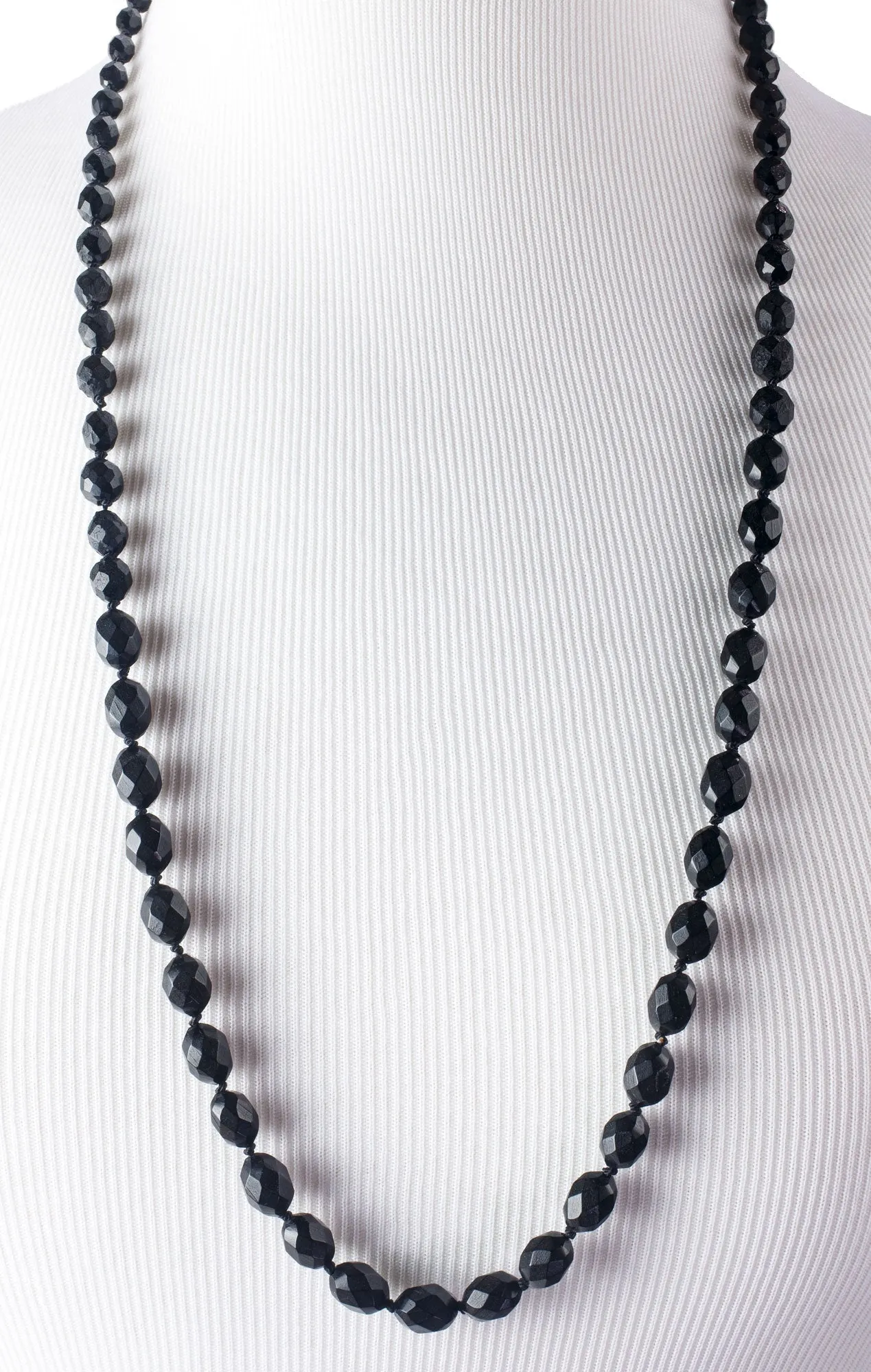 Victorian Vulcanite Necklace. 30.5 inches. j-nlvc541
