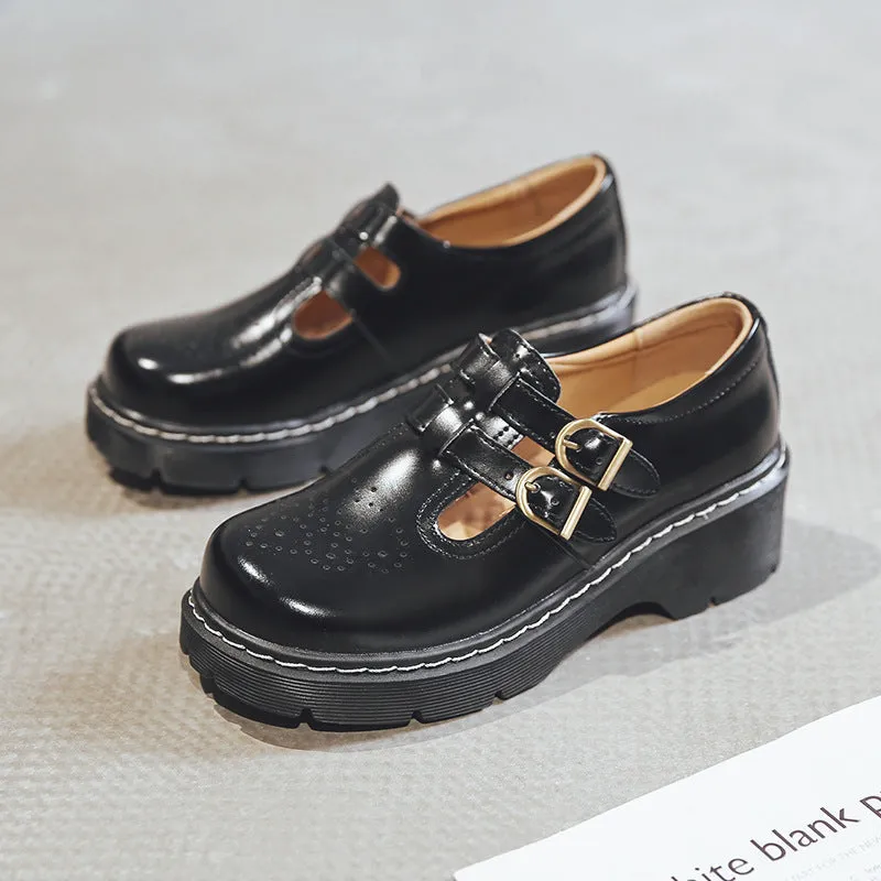 Vintage Brogue Cute Women's Shoes Platform