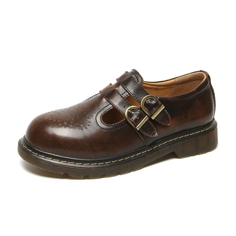 Vintage Brogue Cute Women's Shoes Platform