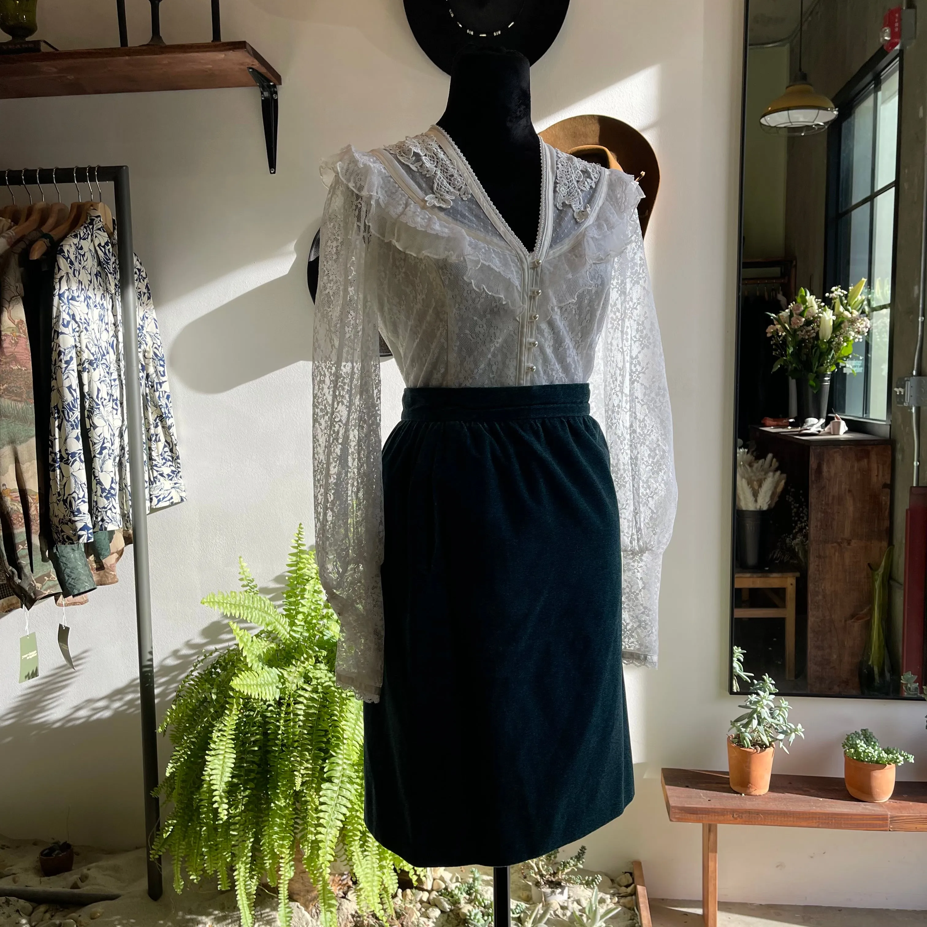 Vintage Gunne Sax Gunnies Lace Victorian Style Blouse 80s