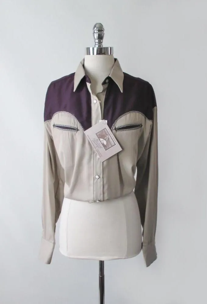 Vintage Inspired 2 Tone Rockmount Ranchwear Women's Cowboy Western Shirt L / XL