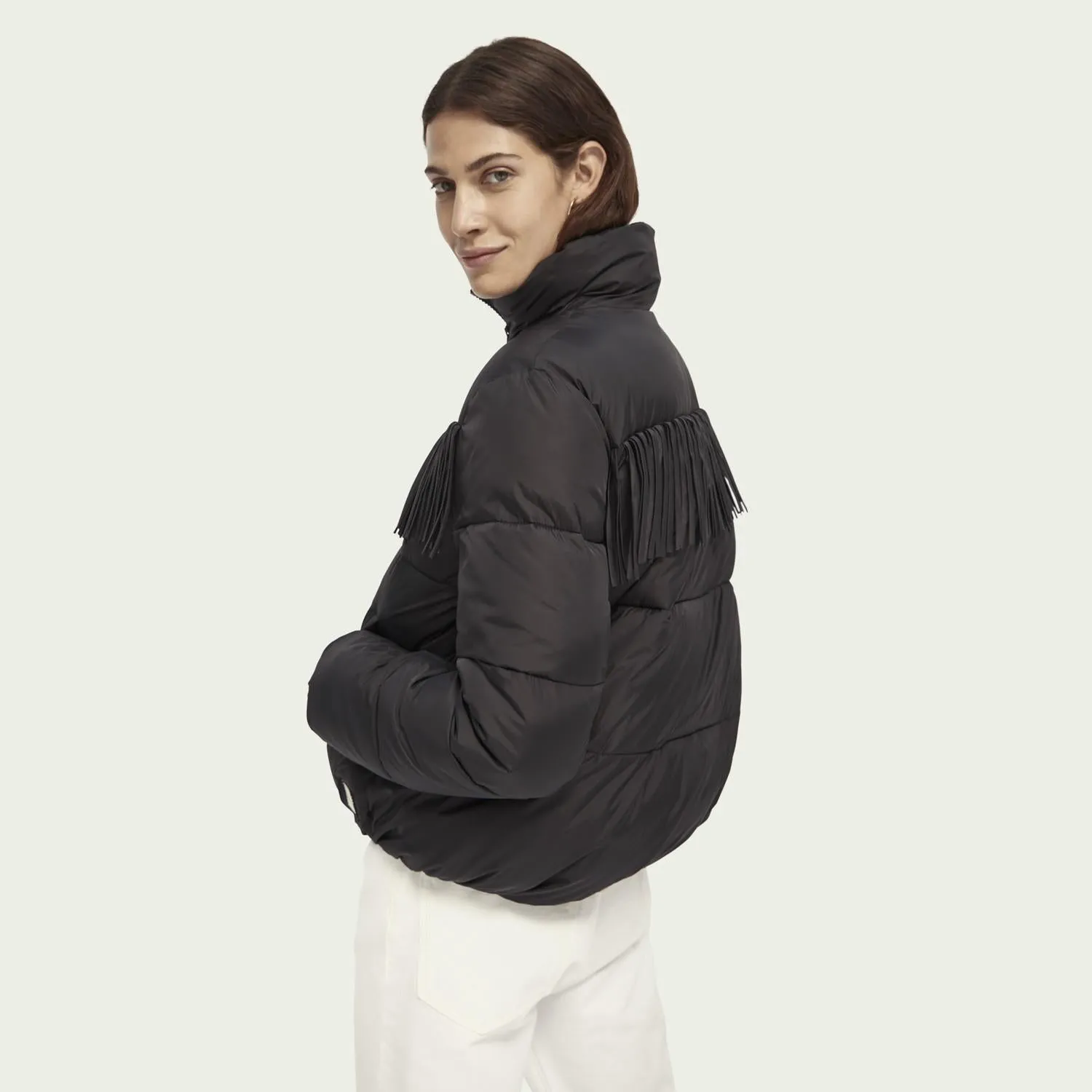 Western Puffer Jacket (Black)