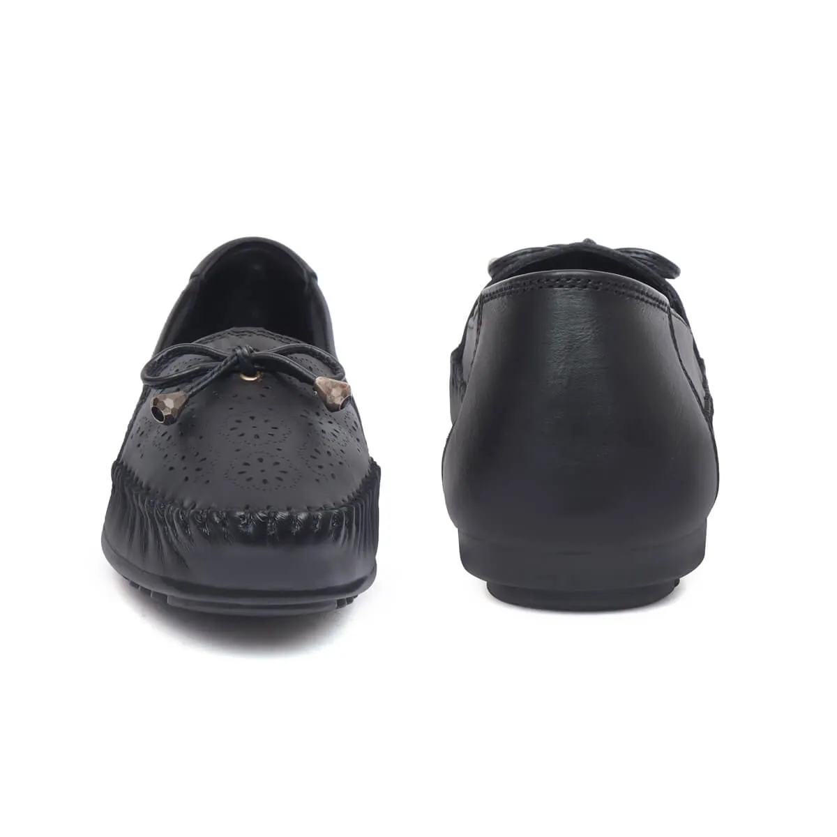 Zebra - Casual Leather Brogue Shoes for Women with Floral Pattern